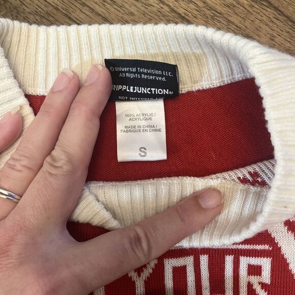 The Office Red Ugly Christmas Sweater With Your Nose So Dwight Adult S Red - Picture 8 of 8